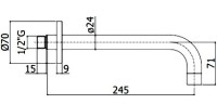 Излив Paffoni Light ZBOC141NO для ванны, матовый черный