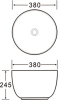 Накладная раковина SantiLine SL-1110BM голубая матовая