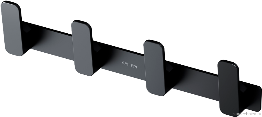 Крючок AM.PM Func A8F35922 черный, на шурупах