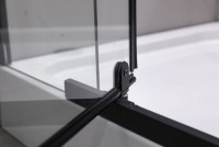 Душевой уголок Esbano ESR-7190B 100х80 см, профиль черный, стекло прозрачное