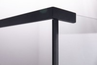 Душевой уголок Esbano ESR-7190B 100х80 см, профиль черный, стекло прозрачное