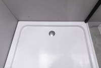 Душевой уголок Esbano ESR-7190B 100х80 см, профиль черный, стекло прозрачное