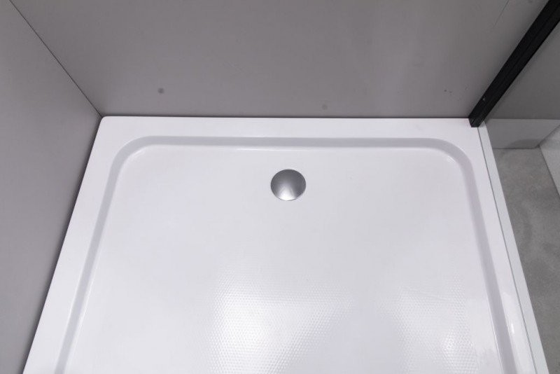 Душевой уголок Esbano ESR-7190B 100х80 см, профиль черный, стекло прозрачное