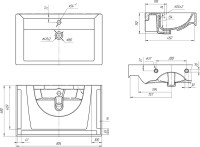 Тумба с раковиной Bellezza Рокко 80 подвесная, красная