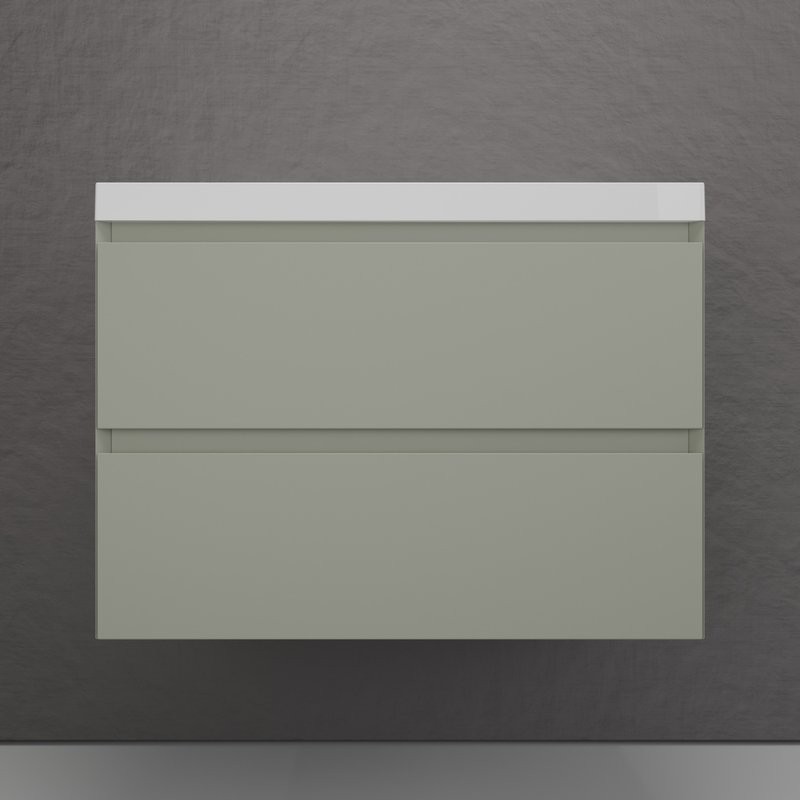 Тумба с раковиной Style Line Манхэттен 80 подвесная, олива, раковина Andrea Classic 80