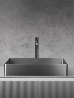 Накладная раковина AltroBagno Astro 001018 MtGr 51 оружейная сталь, прямоугольная, нержавеющая сталь