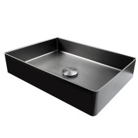 Накладная раковина AltroBagno Astro 001018 MtGr 51 оружейная сталь, прямоугольная, нержавеющая сталь