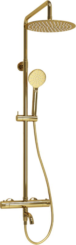 Душевая стойка Wasserkraft Sauer A188.208.207.PG Thermo с термостатом, золото