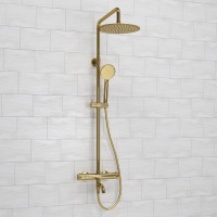 Душевая стойка Wasserkraft Sauer A188.208.207.PG Thermo с термостатом, золото