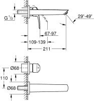 Смеситель для раковины Grohe Eurosmart 29338003 С ВНУТРЕННЕЙ ЧАСТЬЮ Смеситель для раковины Grohe Eurosmart 29338003 С ВНУТРЕННЕЙ ЧАСТЬЮ