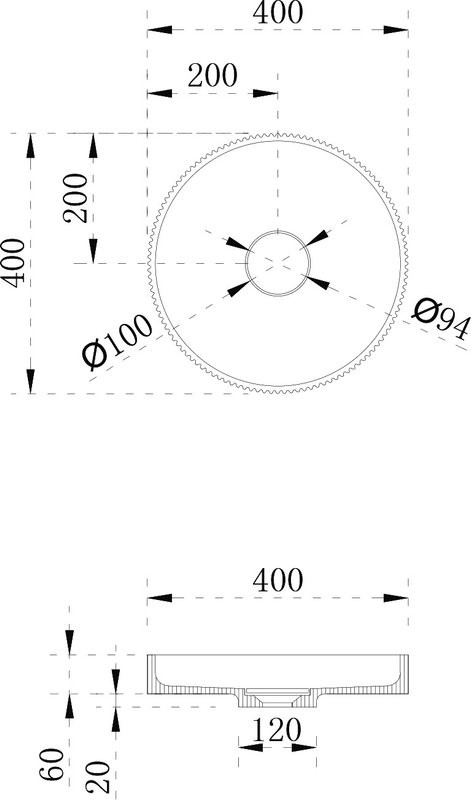 Накладная раковина Abber Stein AS2604 40 матовая белая, круглая, искусственный камень