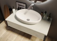 Тумба под раковину 1MarKa Grunge Loft 80 бетон светлый