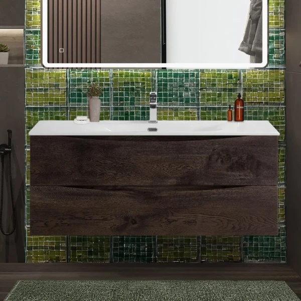 Тумба с раковиной BelBagno Marino-cer-n 120 подвесная, rovere nature grigio