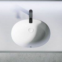 Раковина встраиваемая под столешницу Ceramicanova Element овальная 567x428x150 мм с переливом цвет белый CN6076