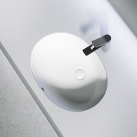 Раковина встраиваемая под столешницу Ceramicanova Element овальная 567x428x150 мм с переливом цвет белый CN6076