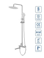 Душевая стойка BelBagno Unique UNIQUE-VSCM-CRM хром