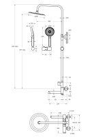 Душевая стойка BelBagno Unique UNIQUE-VSCM-CRM хром