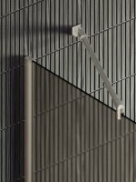 Душевая перегородка Maybahglass MGD-728-5ш 79 см, профиль хром матовый, стекло бронза матовое