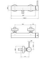 Смеситель для душа, шлифованное золото, AQUAme AQM6213BG Siena