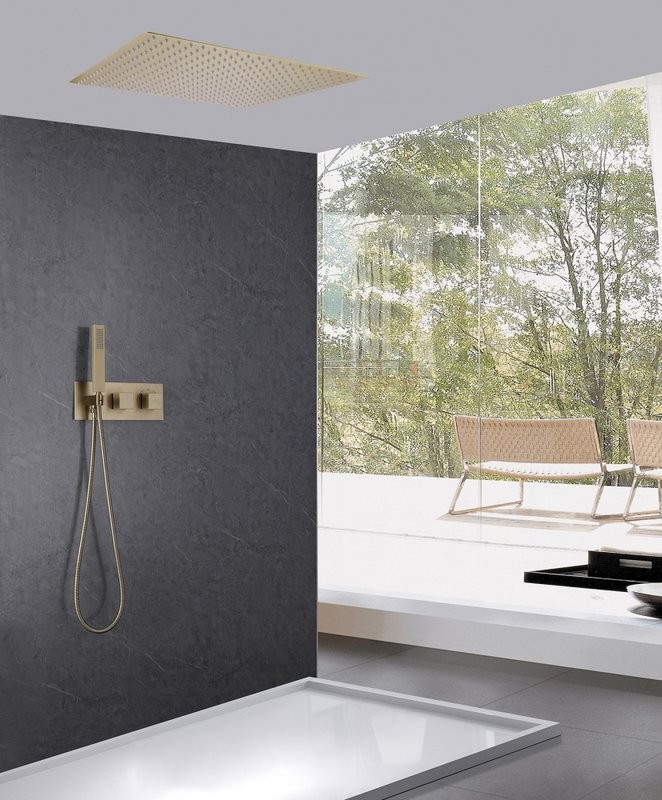 Душевой комплект Abber Daheim AF8255G С ВНУТРЕННЕЙ ЧАСТЬЮ, матовое золото