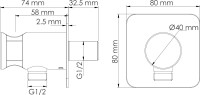 Душевой комплект Wasserkraft Spree A1451.272.097.121.275.100.276 С ВНУТРЕННЕЙ ЧАСТЬЮ, никель