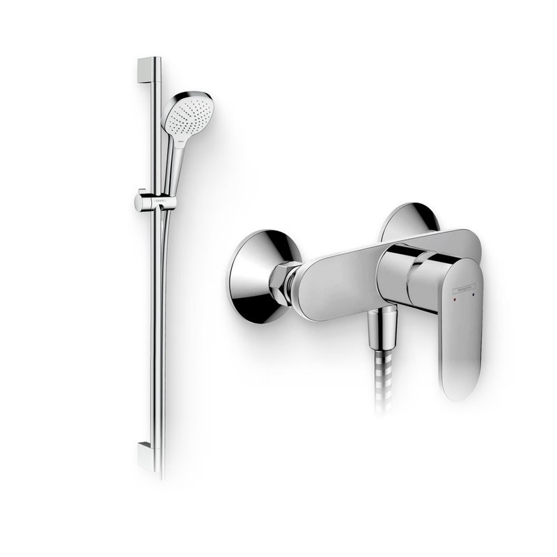 Душевой комплект Смеситель для душа Hansgrohe Vernis Blend 71646000 хром + Гарнитур Croma Select E 26592400