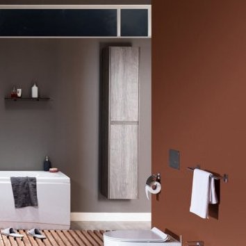 Шкаф пенал для ванной Aquanet Nova Lite 35 дуб рошелье