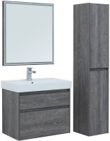 Шкаф пенал для ванной Aquanet Nova Lite 35 дуб рошелье