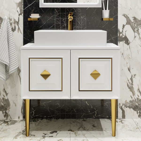 Тумба с раковиной Belinza Davlos 80, белая