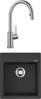 Комплект Мойка Omoikiri Daisen 46-BL черная + Смеситель Blanco Candor-S 523121