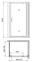 Душевой уголок Gemy Sunny Bay S28170-A70 Душевой уголок Gemy Sunny Bay S28170-A70
