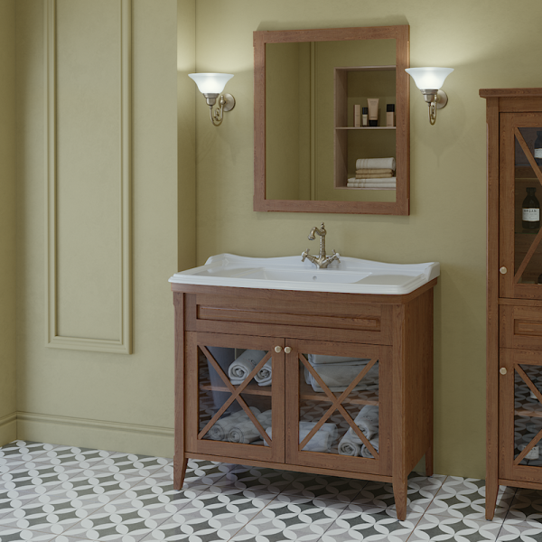 Мебель для ванной комнаты Caprigo Napoli 100 напольная, орех гварнери