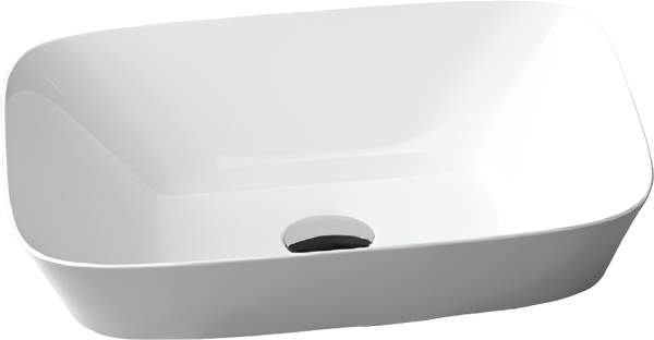 Накладная раковина Azzurra Prua 50 белая, прямоугольная, фаянс