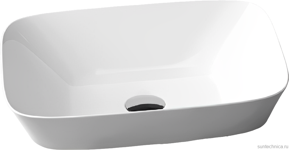 Накладная раковина Azzurra Prua 50 белая, прямоугольная, фаянс