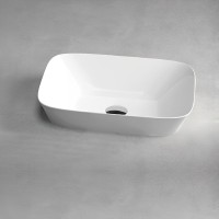 Накладная раковина Azzurra Prua 50 белая, прямоугольная, фаянс