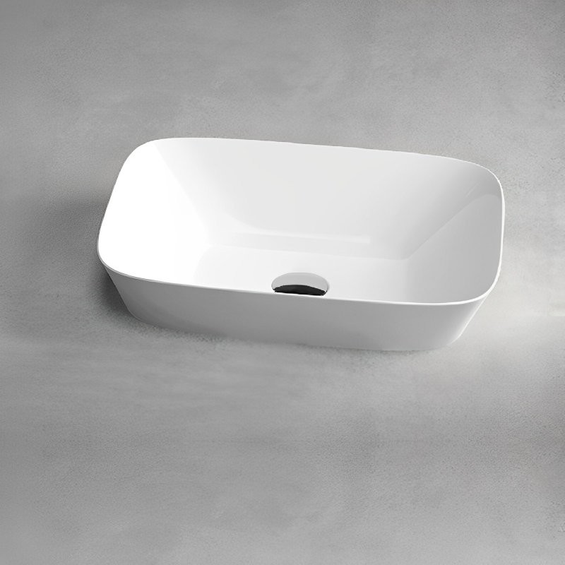 Накладная раковина Azzurra Prua 50 белая, прямоугольная, фаянс