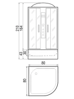 Душевая кабина River Dunay 80/43 ТН Душевая кабина River Dunay 80/43 ТН