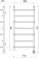 Полотенцесушитель электрический Domoterm Орфей П7 50x70, хром, R