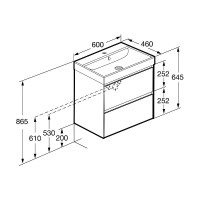 Тумба с раковиной Roca Ona 60 белая матовая Тумба с раковиной Roca Ona 60 белая матовая