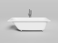 Ванна из искусственного камня Salini Orlanda S-Sense 170x80 см, встраиваемая, матовая белая, на ножках