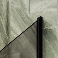Шторка на ванну Maybahglass MGV-790-6 80x140, профиль черный, стекло матовая бронза