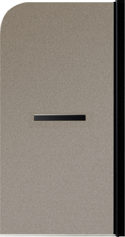 Шторка на ванну Maybahglass MGV-790-6 80x140, профиль черный, стекло матовая бронза