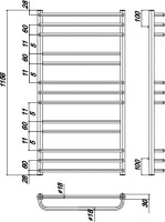 Полотенцесушитель водяной Ravak Cube 500x100