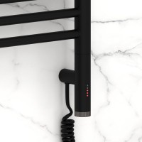 Полотенцесушитель электрический Сунержа Богема 3.1 31-6005-1040 110x45 см, подключение справа, матовый черный, лесенка