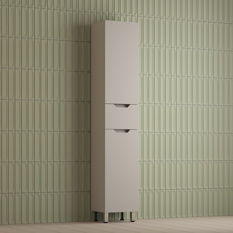 Шкаф-пенал для ванной Style Line Остин 36 напольный, крем эмаль plus