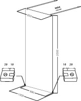 Душевая перегородка Allen Brau Infinity 2 3.21042.60.T 100 см, профиль медь браш, стекло тонированное