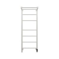 Полотенцесушитель электрический Grota Alto 430х1200 RAL9016 EL 120x45 см, подключение справа, слева, скрытое подключение справа, матовый белый, лесенка, из стали, с полкой