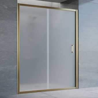 Душевая дверь в нишу Vegas Glass ZP 150 05 10 профиль бронза, стекло сатин