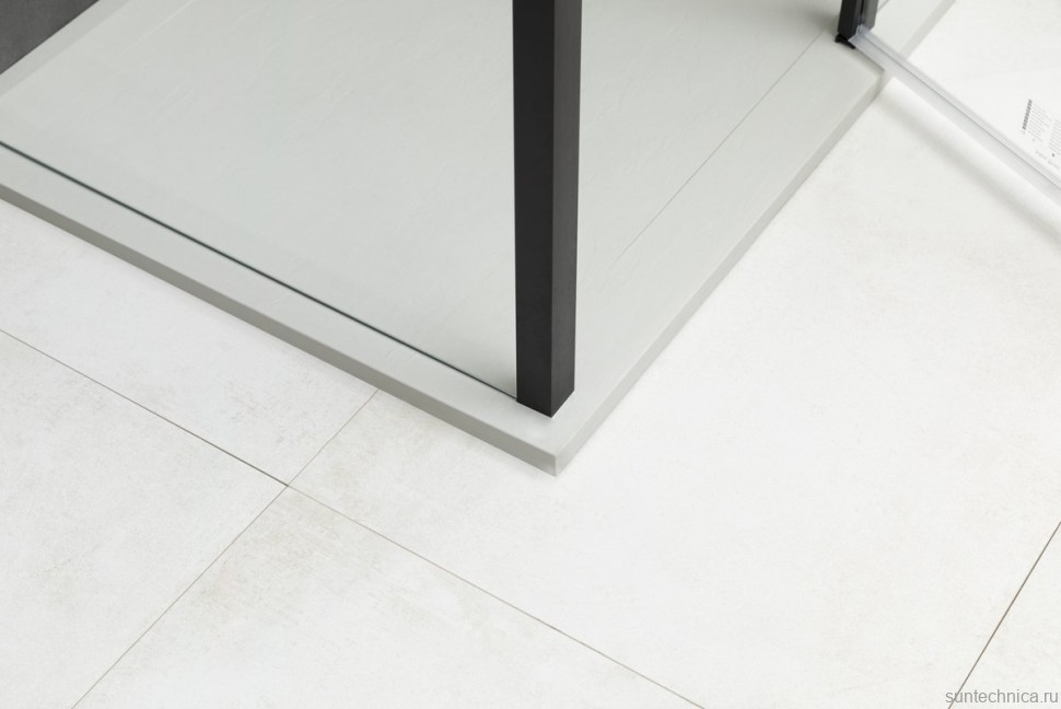 Душевой уголок Allen Brau Priority 100x80, профиль черный браш, стекло прозрачное