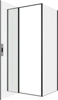 Душевой уголок Allen Brau Priority 100x80, профиль черный браш, стекло прозрачное